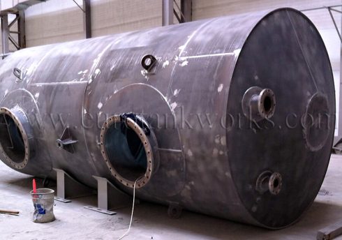 Welding and fabrication of a large pressure tank